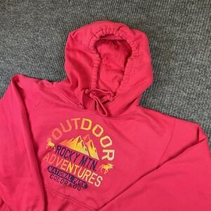 Lone Rock Clothing Rocky Mtn Adventures National Park Colorado  Hoodie Pink Smal